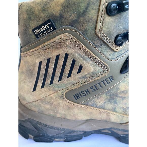 Irish Setter 2700 Pinnacle 7” Waterproof Leather Field Camo Boots sz 10 D $230